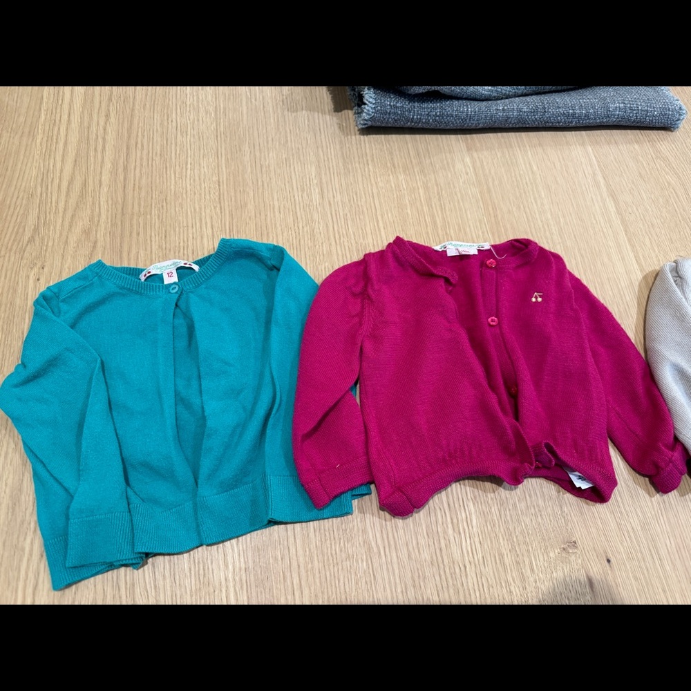 Pack of 3 knit cotton cardigans by Bonpoint